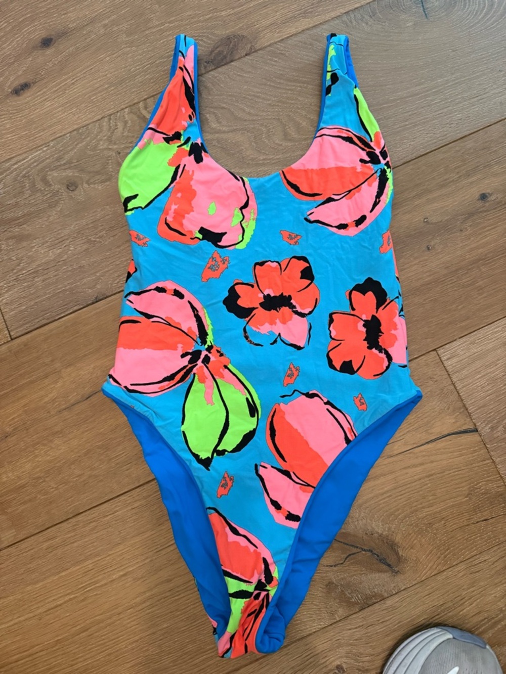 Maaji Neon Floral Scoop One-Piece Reversible